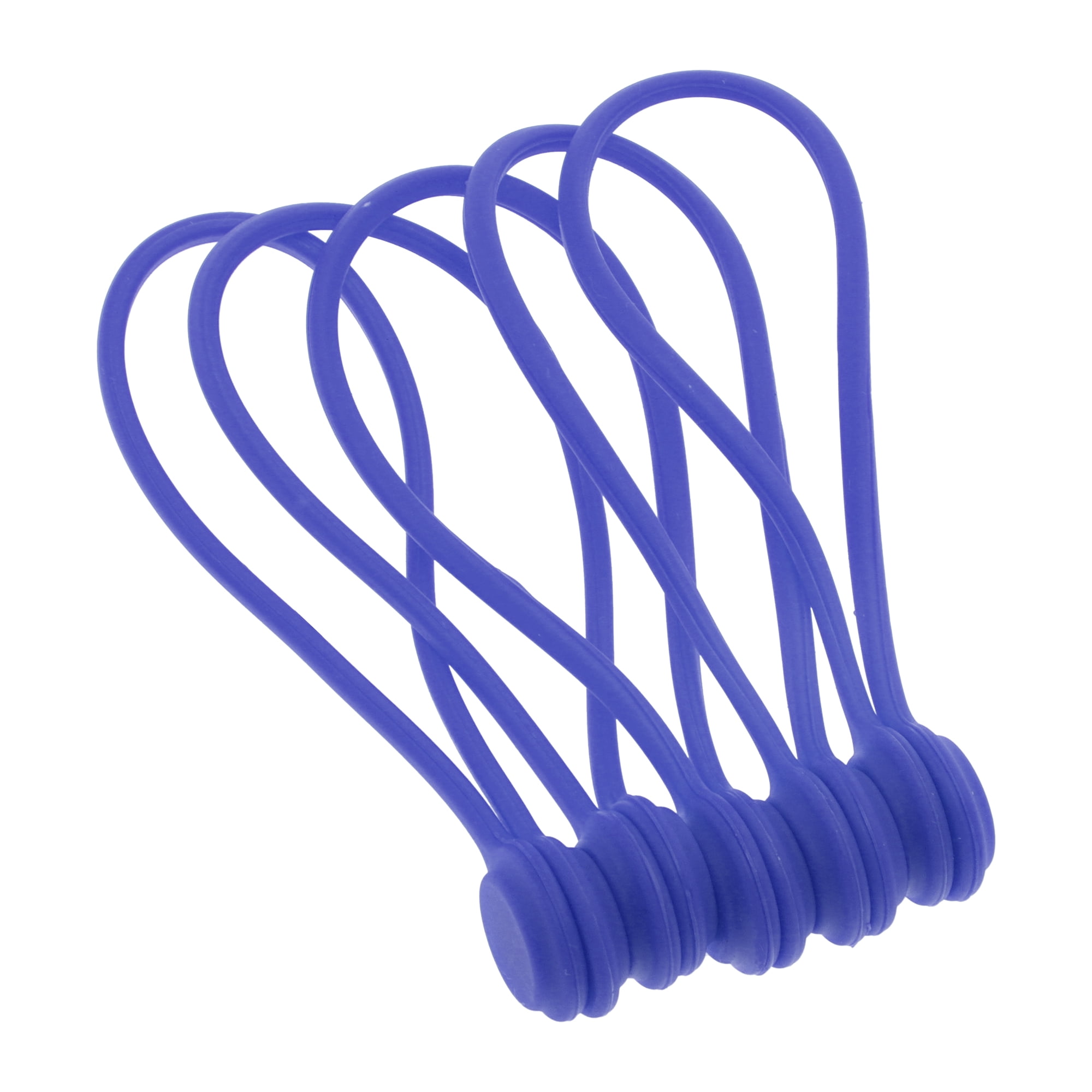 Unique Bargains 5pcs Magnetic Cable Ties 7.48" Cord Organizer Multicolor Purple Blue