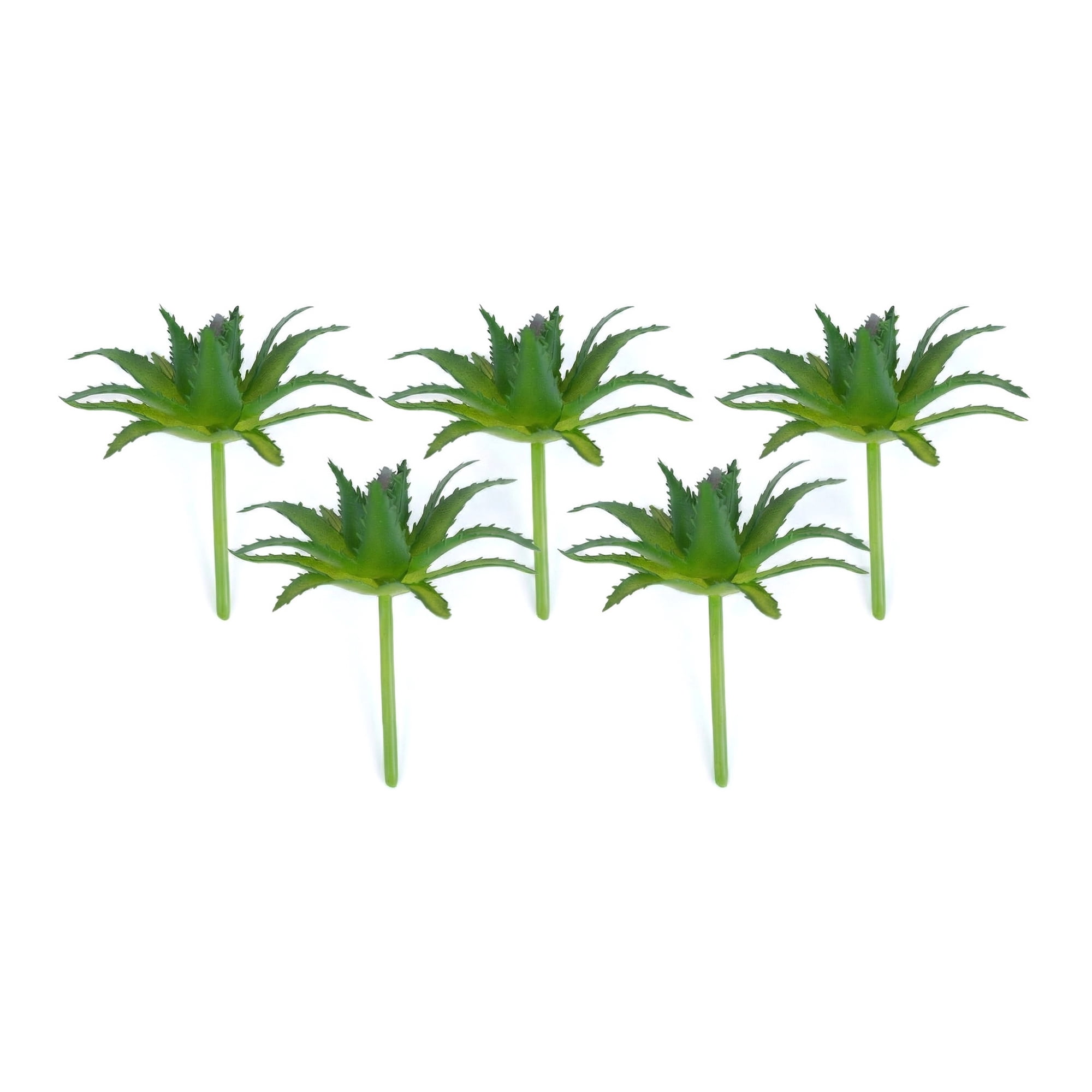 Unique Bargains 5pcs Realistic Artificial Plants Green 6.0"