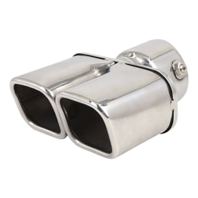 Unique Bargains 6.38 Inch Stainless Steel Car Exhaust Muffler Tail Pipe Double Wall Tip 2.83 Inch Inlet 5.75 Inch Outlet