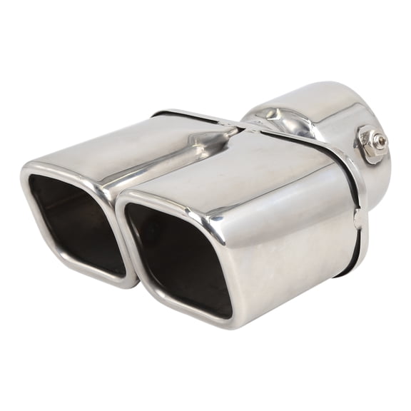 Unique Bargains 6.38 Inch Stainless Steel Car Exhaust Muffler Tail Pipe Double Wall Tip 2.83 Inch Inlet 5.75 Inch Outlet