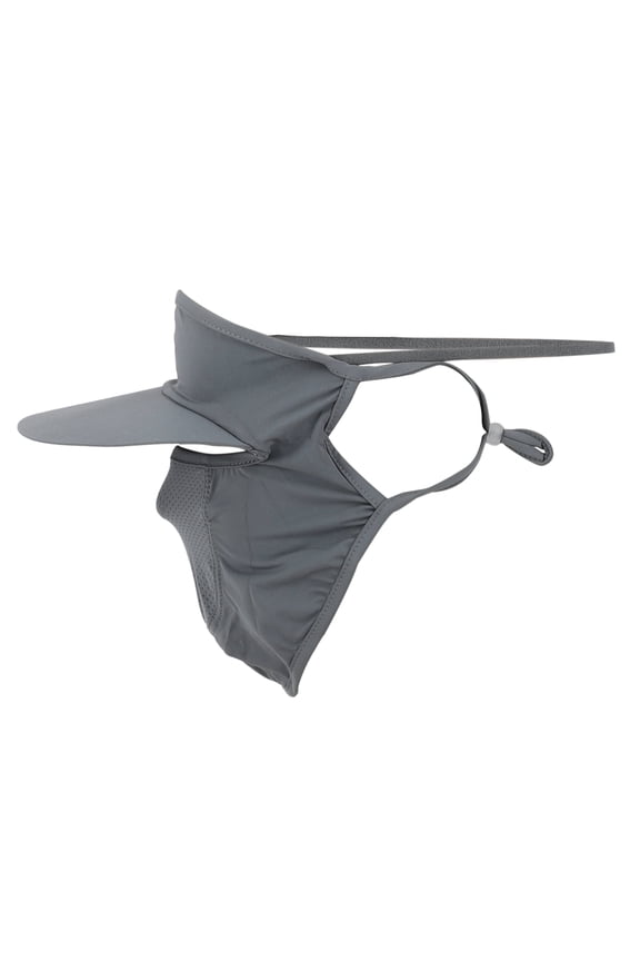 6.42" Full Face Mask Brim Design Neck Cover Sun UV Protection Gray