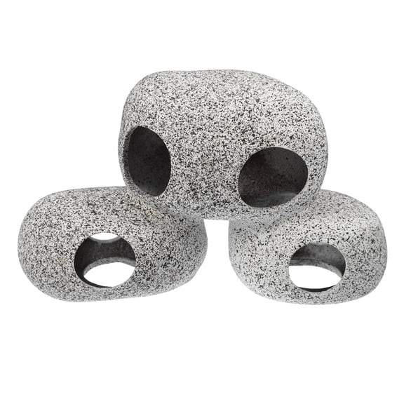 Unique Bargains 6.46x3.86x2.87 Inches Fish Tank for Aquatic Pets to Breed Play Rest Aquarium Hideaway Rock Cave Ceramic