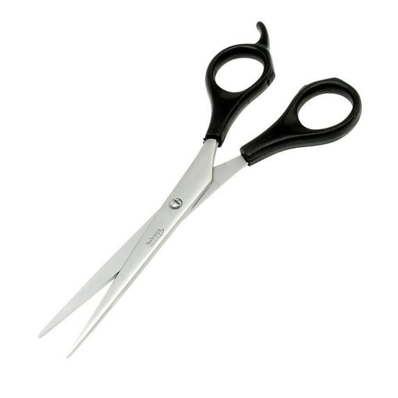 Unique Bargains 6.9" Portable Metal Straight Scissors Household Hair Paper Shear Black Silver Tone