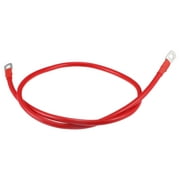 Unique Bargains 6 AWG Battery Cable 91cm 3FT 6 AWG Gauge Car Battery Inverter Cable with 5/16 Inch Lugs Pure Copper Red