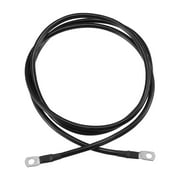 Unique Bargains 6 AWG Gauge Battery Cable 182cm 6FT Car Battery Inverter Cable with 5/16 Inch Lugs Pure Copper Black