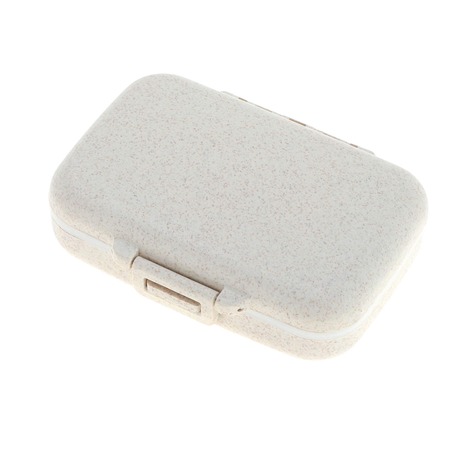 Unique Bargains 6 Grids Durable Design Single Layer Pill Box for Travel 1 Pc Beige