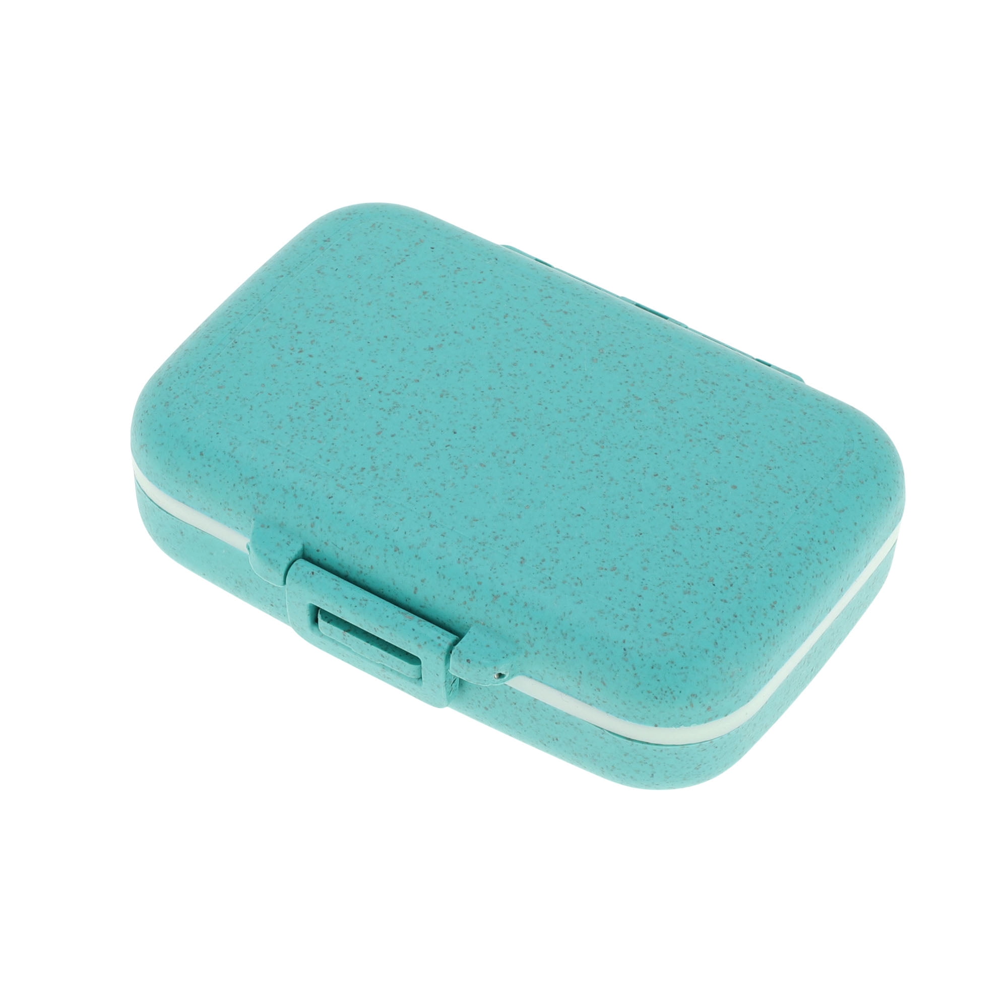 Unique Bargains 6 Grids Single Layer Pill Box for Travel 1 Pc Blue