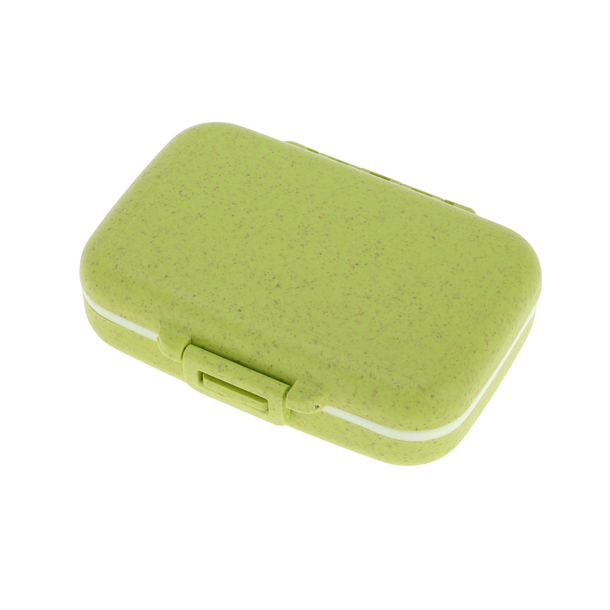 Unique Bargains 6 Grids Single Layer Pill Box for Travel 1 Pc Green