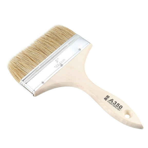 Unique Bargains 6 Inches Chip Paint Brush Synthetic Bristle with Wood Handle for Wall Treatment