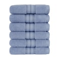 thumbnail image 1 of Unique Bargains 6-Pack 100% Cotton Absorbent Bathroom Towel Blue, 1 of 8