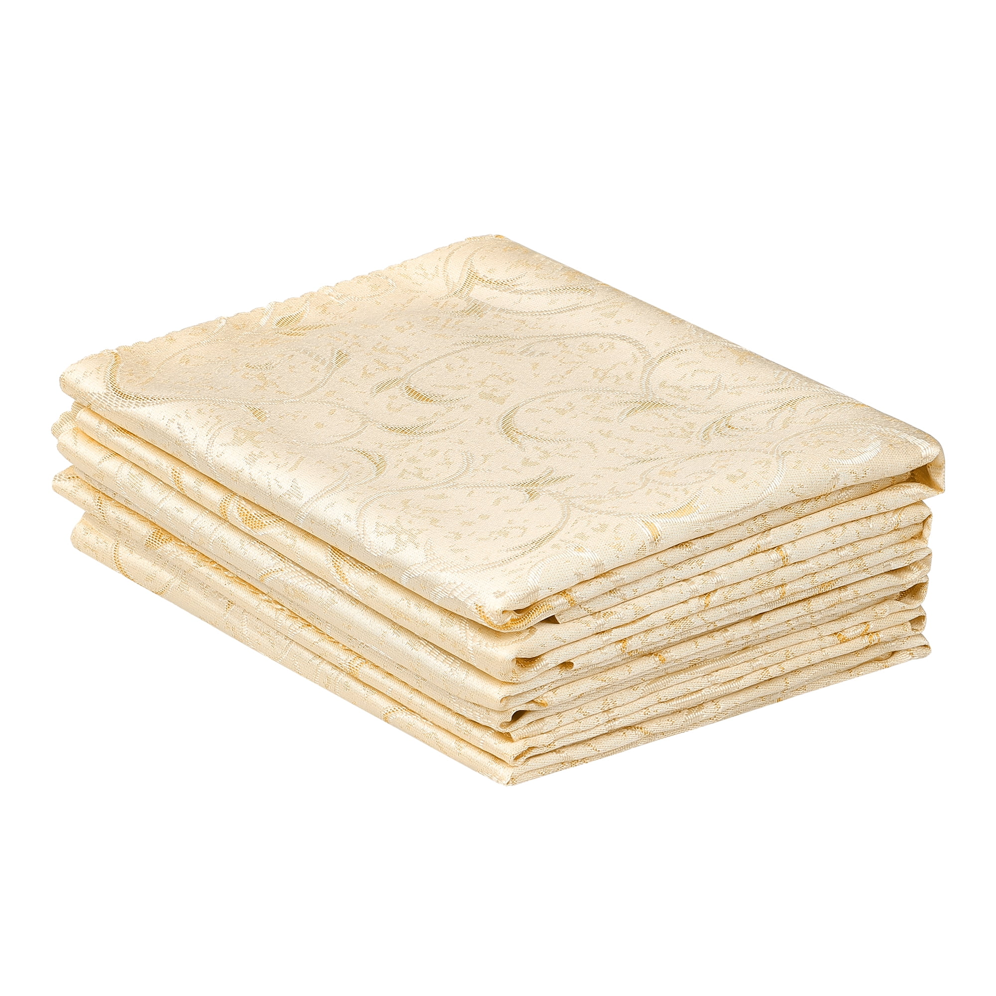 Unique Bargains 6 Pack Cocktail Napkins Great Napkins for Dinner Wedding Restaurant Party Gold