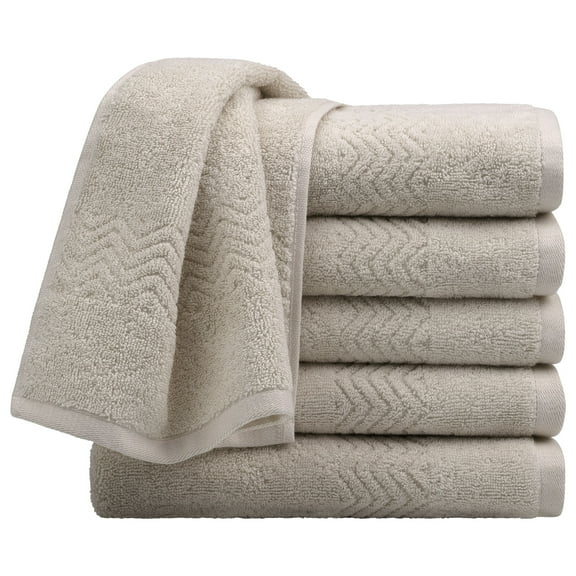 Unique Bargains 6-Pack Cotton Plush Hand Towel Washcloth Camel Color 29" x 13"