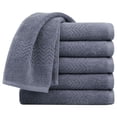 thumbnail image 1 of Unique Bargains 6-Pack Cotton Plush Hand Towel Washcloth Dark Blue 29" x 13", 1 of 8