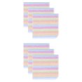 thumbnail image 1 of Unique Bargains 6 Pack Cotton Striped Cloths Red Blue Yellow 14" x 14", 1 of 7