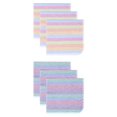 thumbnail image 1 of Unique Bargains 6 Pack Cotton Striped Cloths Red Blue Yellow/Red Green Blue 14" x 14", 1 of 7