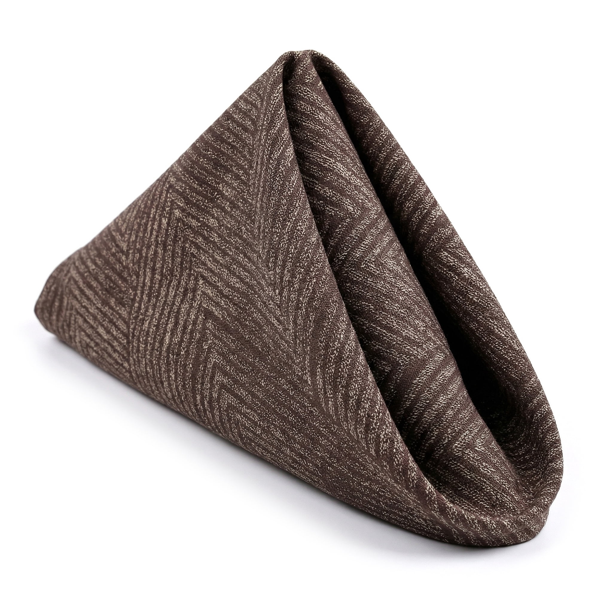 Unique Bargains 6 Pack Cotton Washable Reusable Dinner Napkins for Events Brown 18"x18"