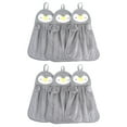 thumbnail image 1 of Unique Bargains 6 Pack Cute Animal Hand Towels with Hanging Loop Gray-Penguin, 1 of 5