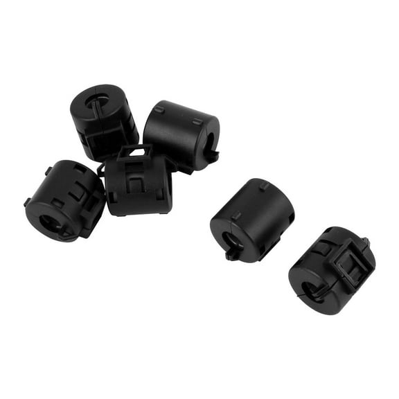 Unique Bargains 6 Pack Ferrite Ring Core Black Noise Cutting Cable Clip
