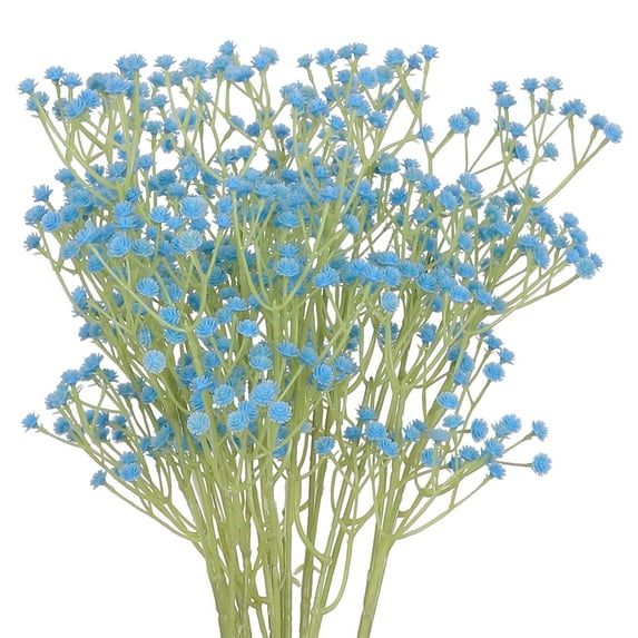 Unique Bargains 6 Pack Long Stem Artificial Flowers Bouquets for Home Wedding Decor Blue