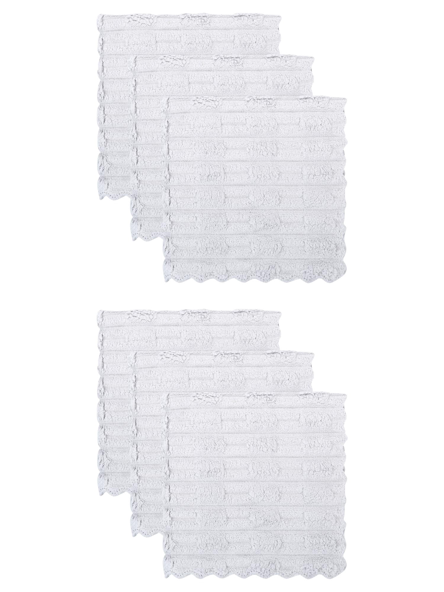 Unique Bargains 6 Pack Microfiber Streak Free Cloths Dark Light Grey 12"x12"