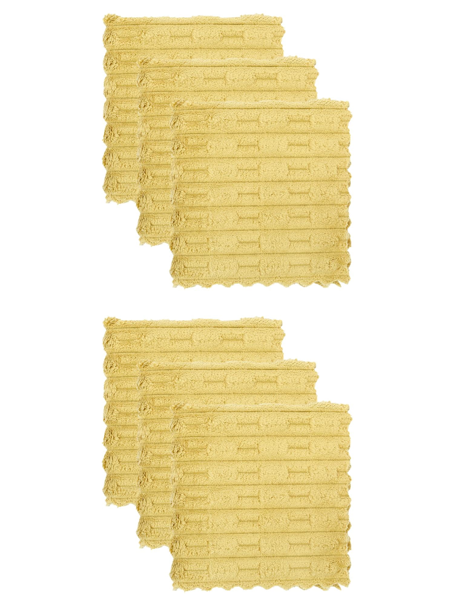 Unique Bargains 6 Pack Microfiber Streak Free Cloths Dark Olive Green 12"x12"