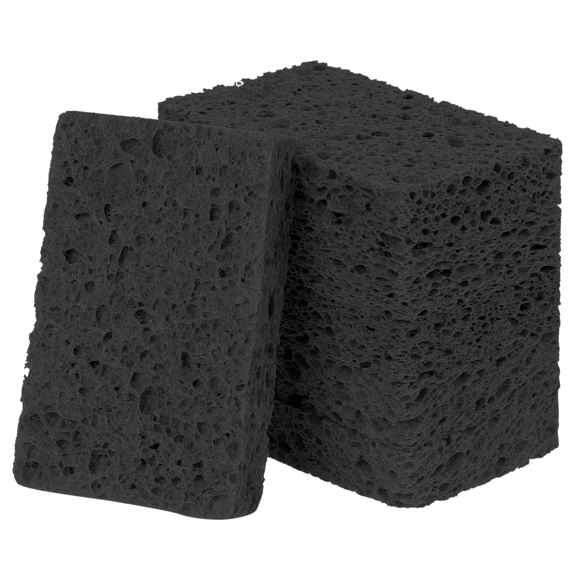 Unique Bargains 6 Pack Non-Scratch Sponges Kitchen Cleaning Sponges Black 4.3"x2.8"x0.8"