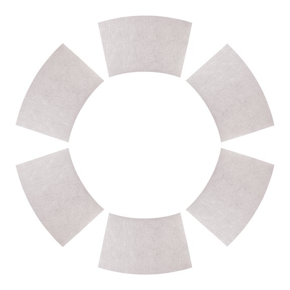 Unique Bargains 6 Pack Place Mat Faux Leather Placemat for Dining Table Light Gray 20x12in