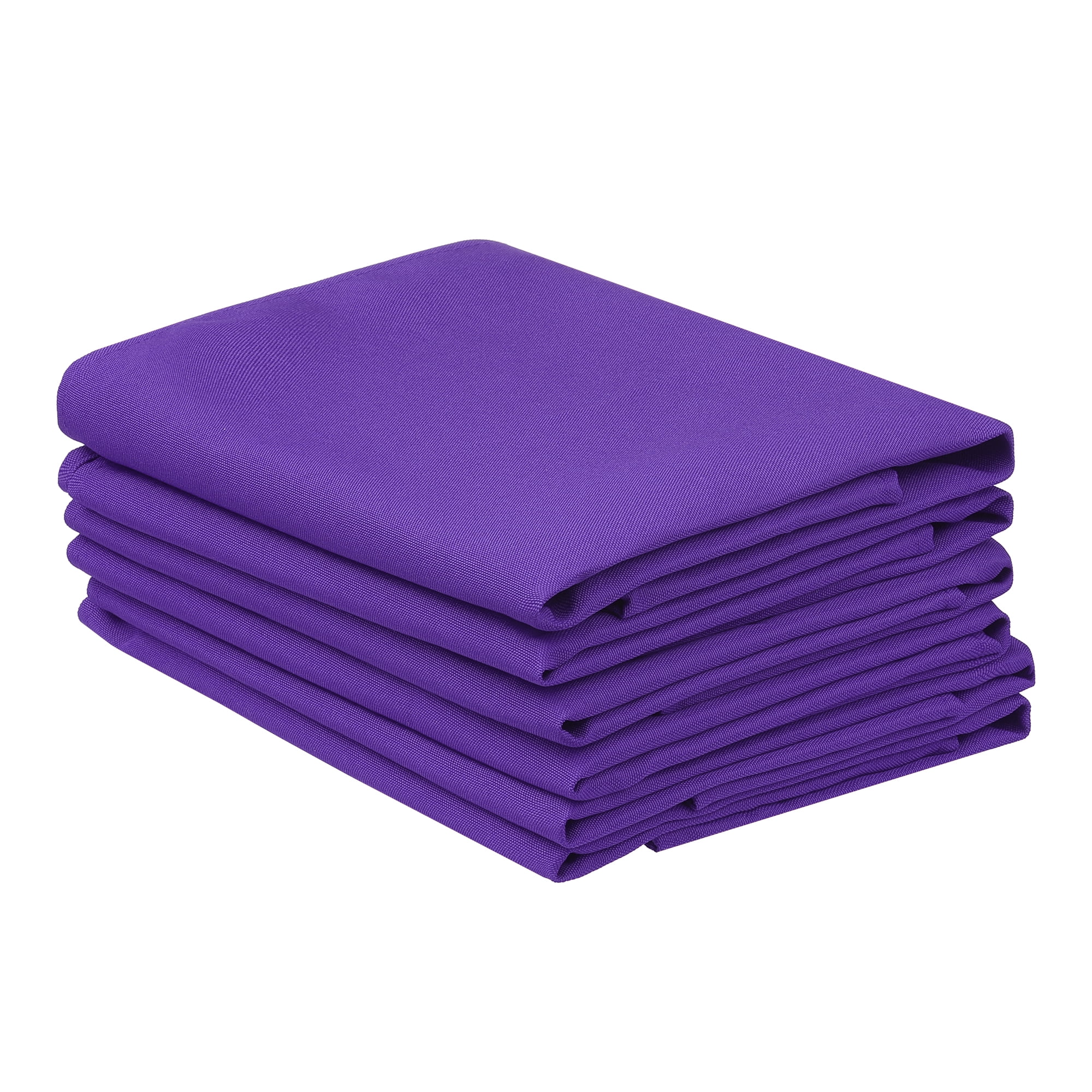 Unique Bargains 6 Pack Polyester Restaurant Cocktail Party Cloth Napkins Dark Purple