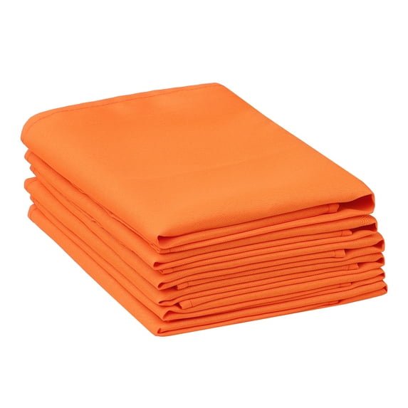 Unique Bargains 6 Pack Polyester Restaurant Cocktail Party Cloth Napkins Orange