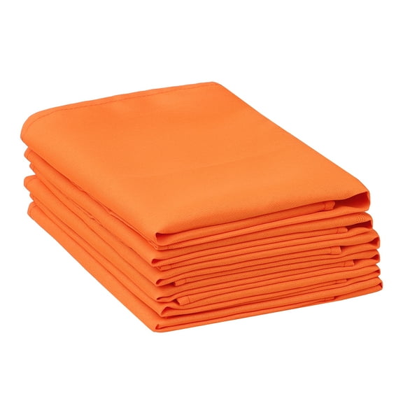 Unique Bargains 6 Pack Polyester Restaurant Cocktail Party Cloth Napkins Orange