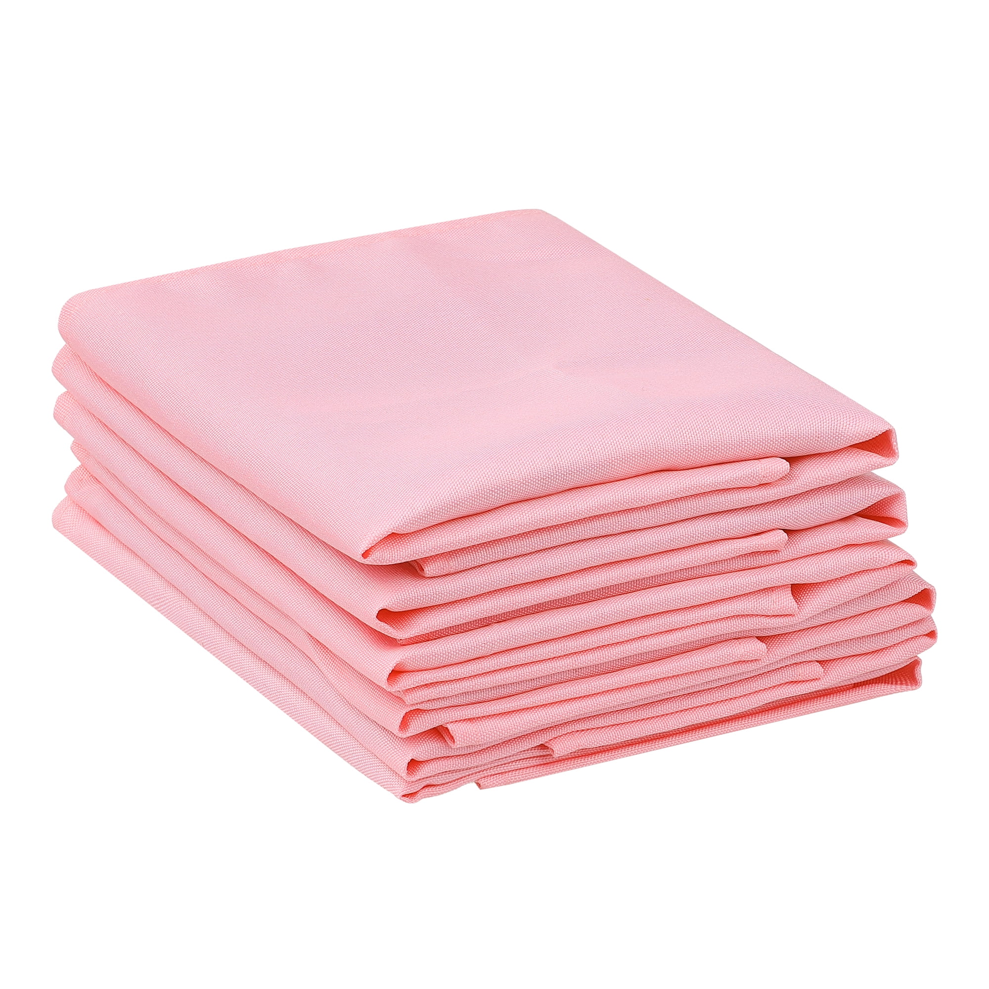 Unique Bargains 6 Pack Polyester Restaurant Cocktail Party Cloth Napkins Pink