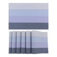 thumbnail image 1 of Unique Bargains 6 Pack Rectangle Placemat for Dining Table Decor Wipeable Table Mat Blue, 1 of 7