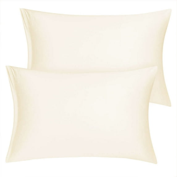 Unique Bargains 6 Pack Satin Pillowcase with Zipper, Standard, Pearl White