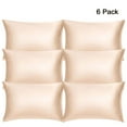 thumbnail image 1 of Unique Bargains 6 Pack Satin Pillowcase with Zipper, Travel, Caramel, 1 of 8
