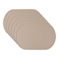 thumbnail image 1 of Unique Bargains 6 Pack Silicone Placemats for Kitchen Dining Table Decor Light Brown, 1 of 7