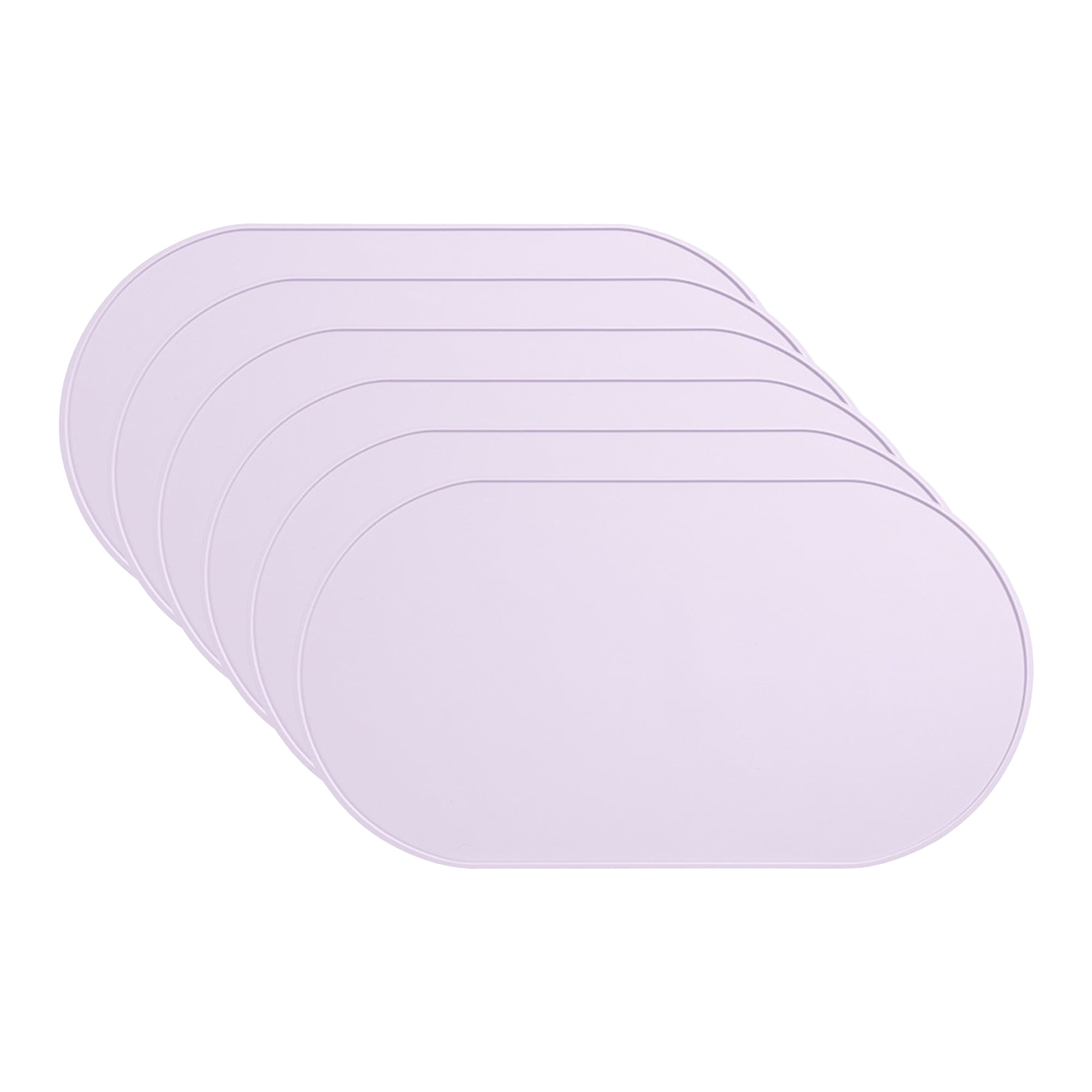 Unique Bargains 6 Pack Silicone Placemats for Kitchen Dining Table Decor Purple 21"x11"