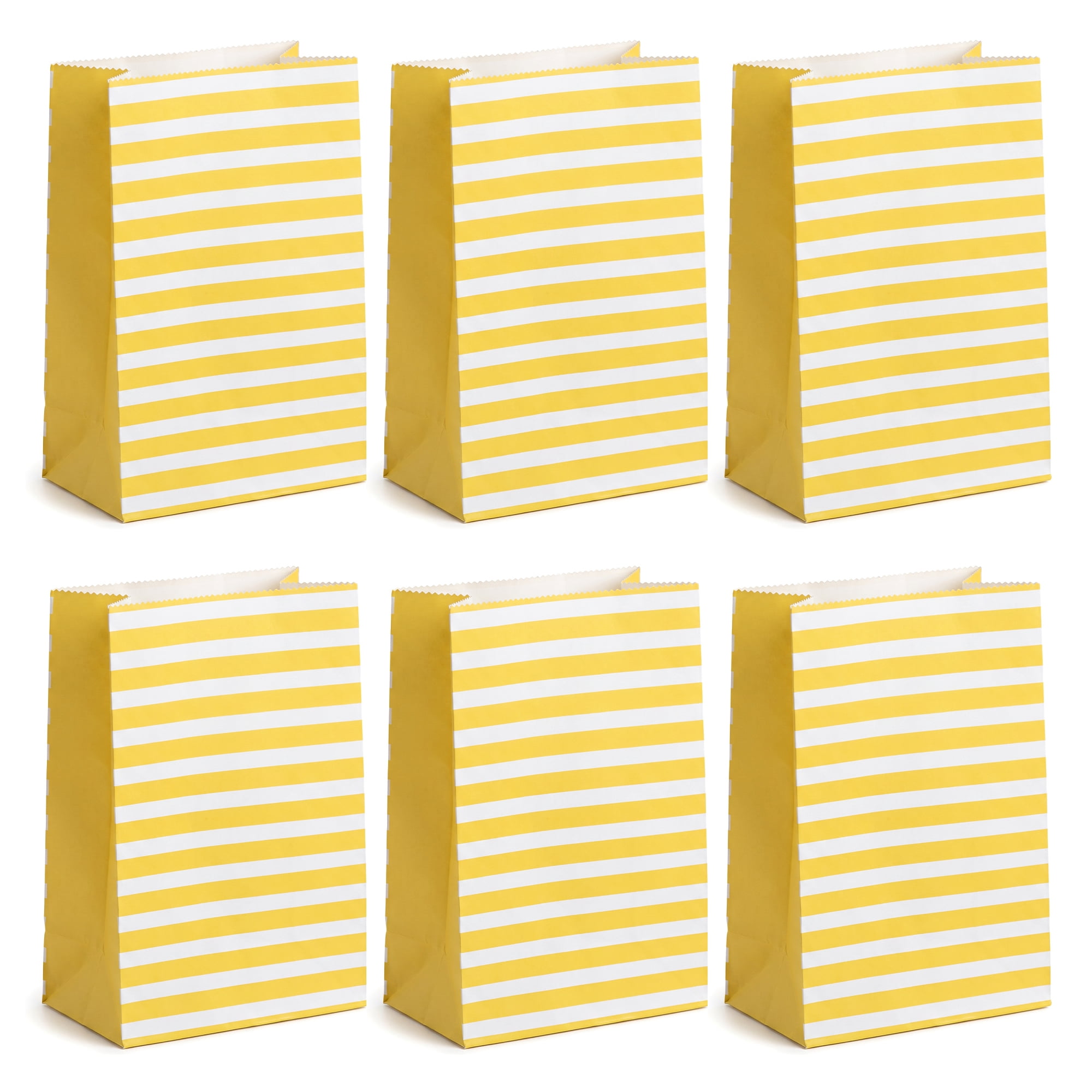 Unique Bargains 6 Pack Stripe Gift Bag for All Occasions Multicolor 5.2" x 3.2" x 8.4"