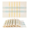 thumbnail image 1 of Unique Bargains 6 Packs Print Placemats for Dining Table Decor Yellow, 1 of 7