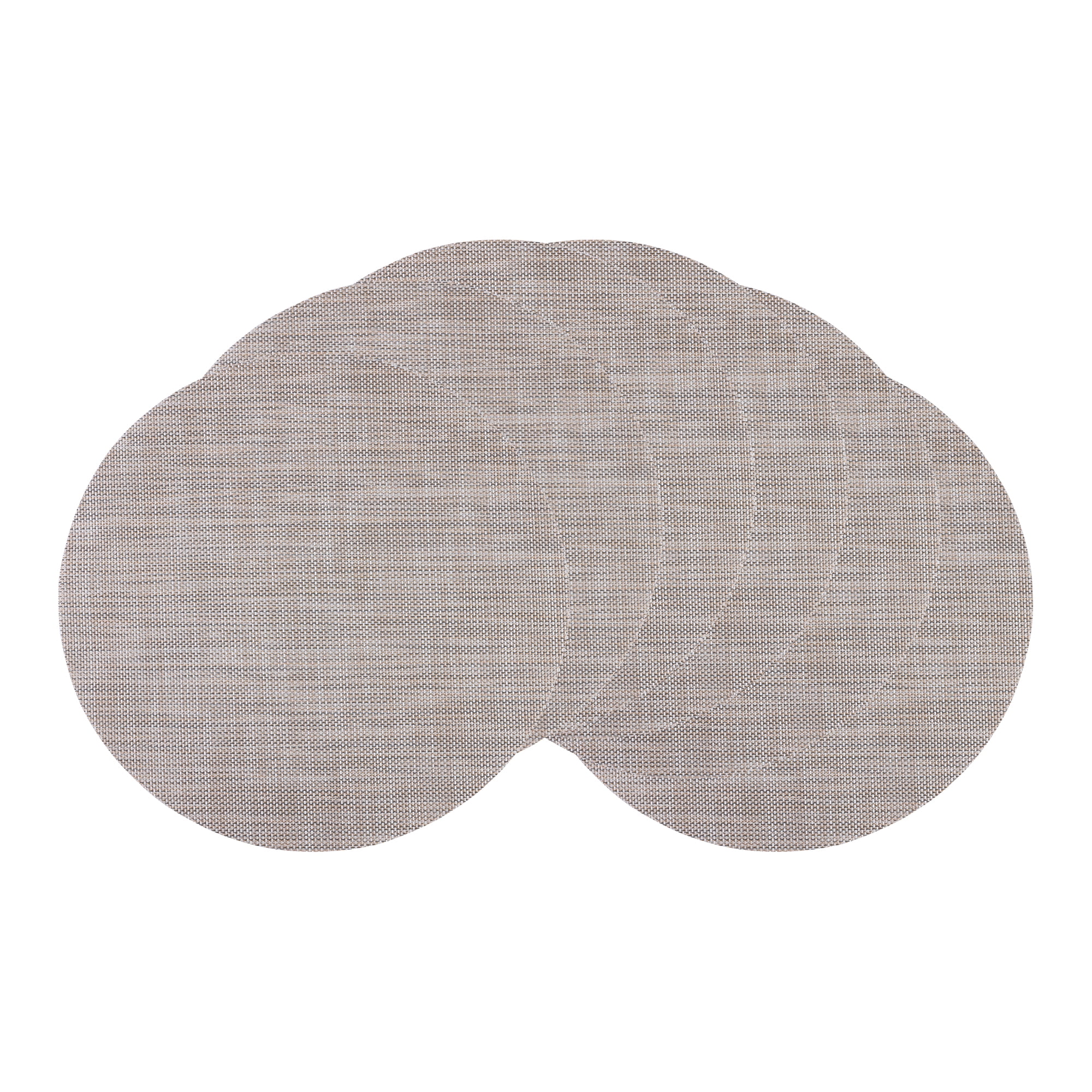 Unique Bargains 6 Packs Round Placemats for Kitchen Dining Table Decor Flaxen 14x14in