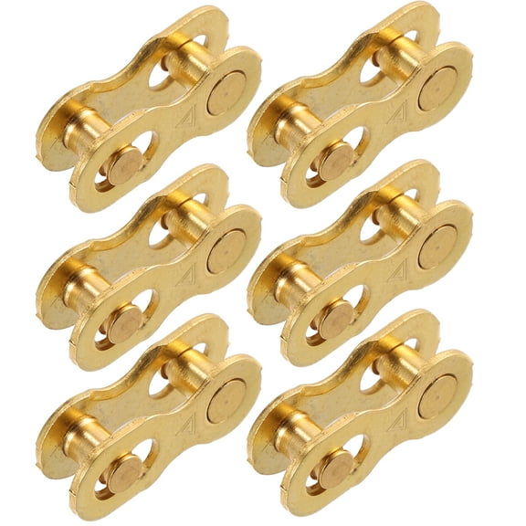 Unique Bargains 6 Pair 6 7 8 Speed Speed Master Chain Link Connectors Bicycle Bike Reusable Speed Chain Link Gold Tone