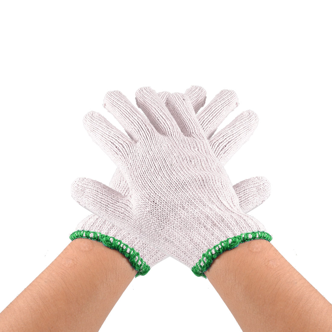 Unique Bargains 6 Pairs Protective Cotton Yarn Working Work Gloves