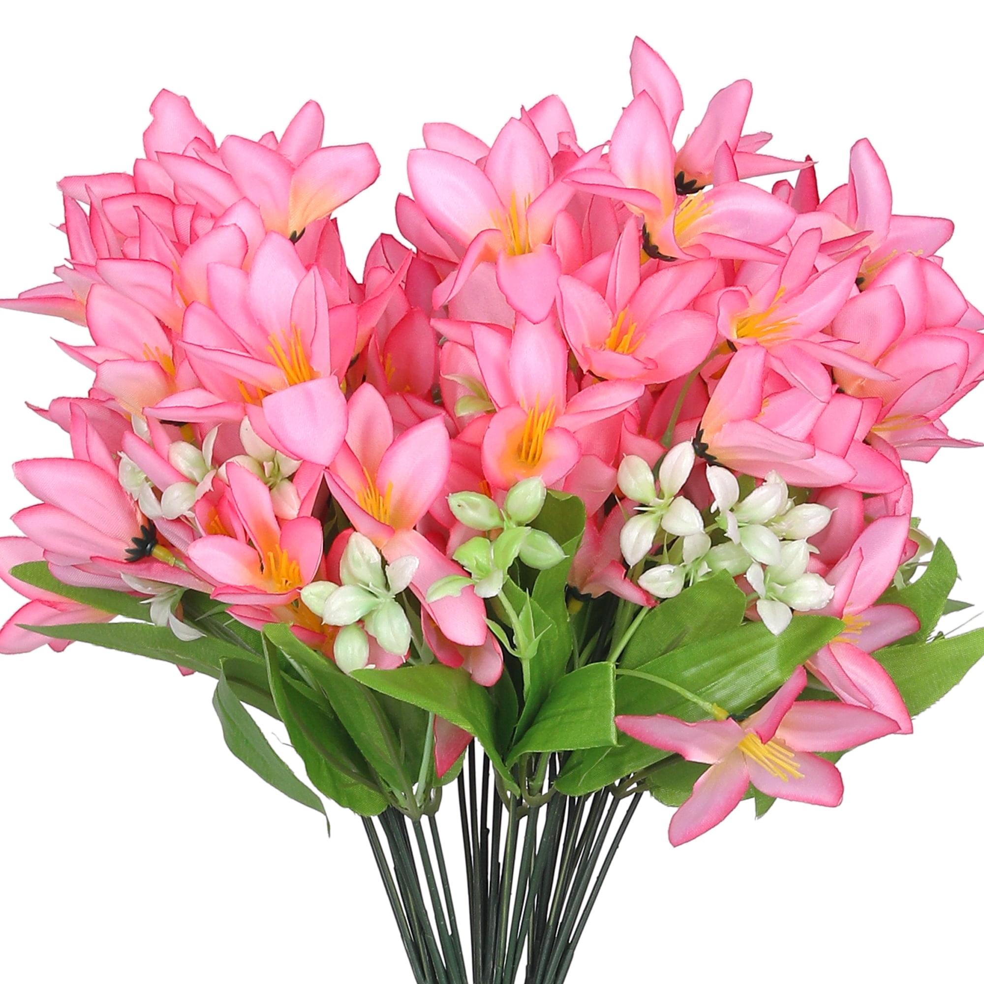 Unique Bargains 6 Pcs Artificial Lilies Flowers Real Touch Fake Floral