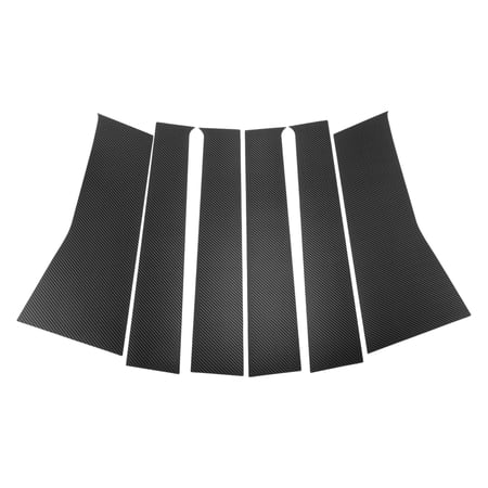 Unique Bargains 6 Pcs Car Door Pillar Window Trim for Toyota Avanza/for Veloz 22-25 Carbon Fiber