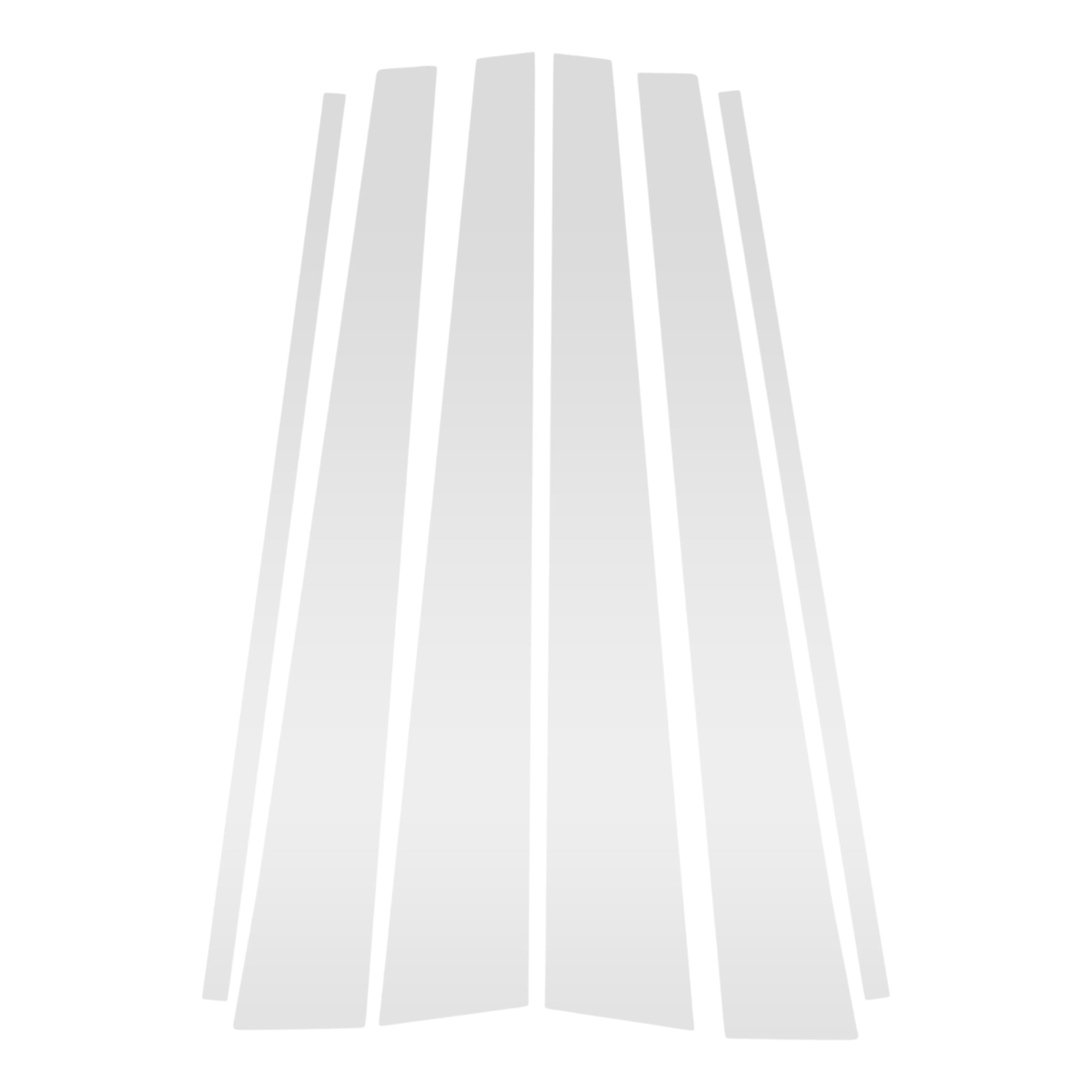 Unique Bargains 6 Pcs Car Door Pillar Window Trim for Toyota Land Cruiser 1996-2007 White