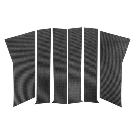 Unique Bargains 6 Pcs Car Door Pillar Window Trim for Toyota for Veloz 2022-2025 Carbon Fiber