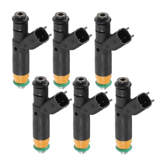 Unique Bargains 6 Pcs Car Fuel Injector Nozzle Replacement Fit for Ford F-150 XL XLT 4.2L Black