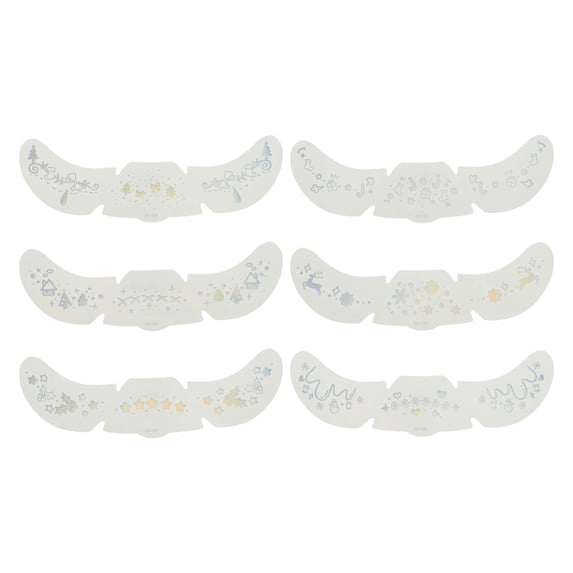 Unique Bargains 6 Pcs Christmas Style G Temporary Face Tattoo Colorful Water Film Paper PET Film