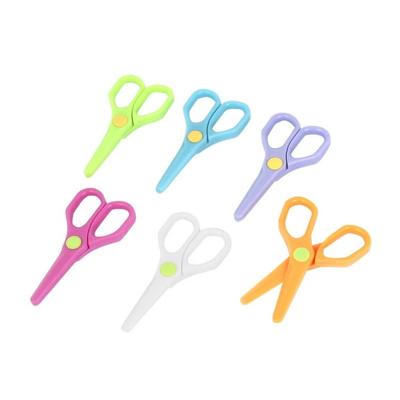 Unique Bargains 6 Pcs Colorful Plastic Scrapbook Paper Cutting Decorative Scissors Shears