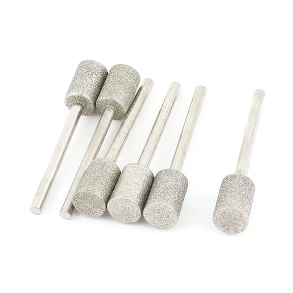 Unique Bargains 6 Pcs Cylindrical Nose Diamond Mounted Point Grinding Bit 3mm x 8mm