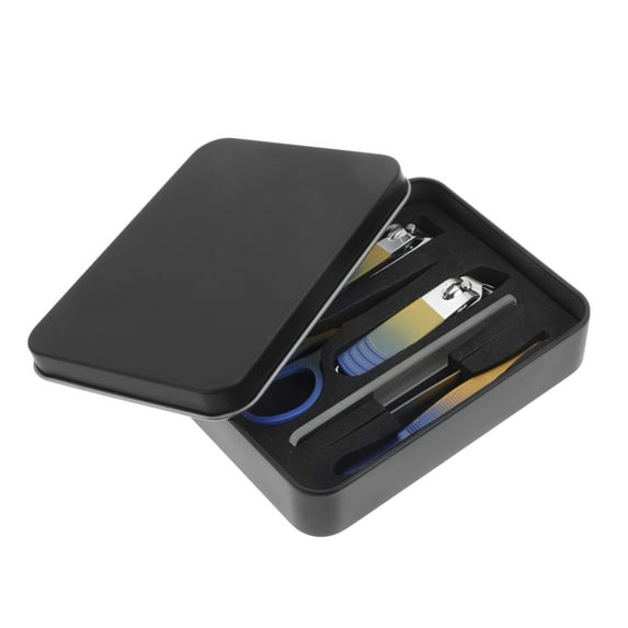 Unique Bargains 6 Pcs Round Tail Nail Clippers Set Toenail Clippers Yellow Blue